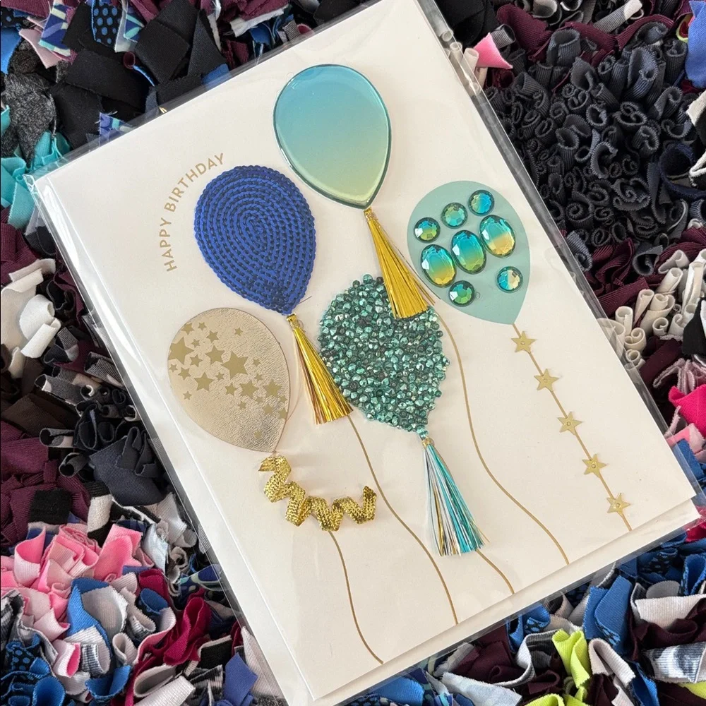 🆕Papyrus Bejeweled Balloons Birthday Greeting Card